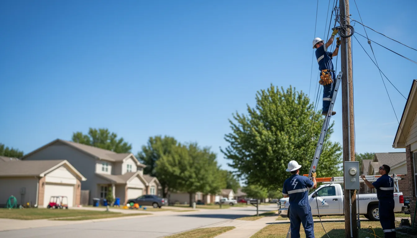 Residential electrician providing installation services in Hector, AR